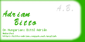 adrian bitto business card